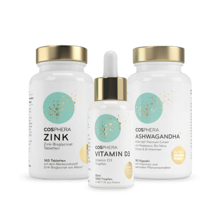 Besser Schlafen Paket mit Zink, Vitamin D3 und Ashwagandha