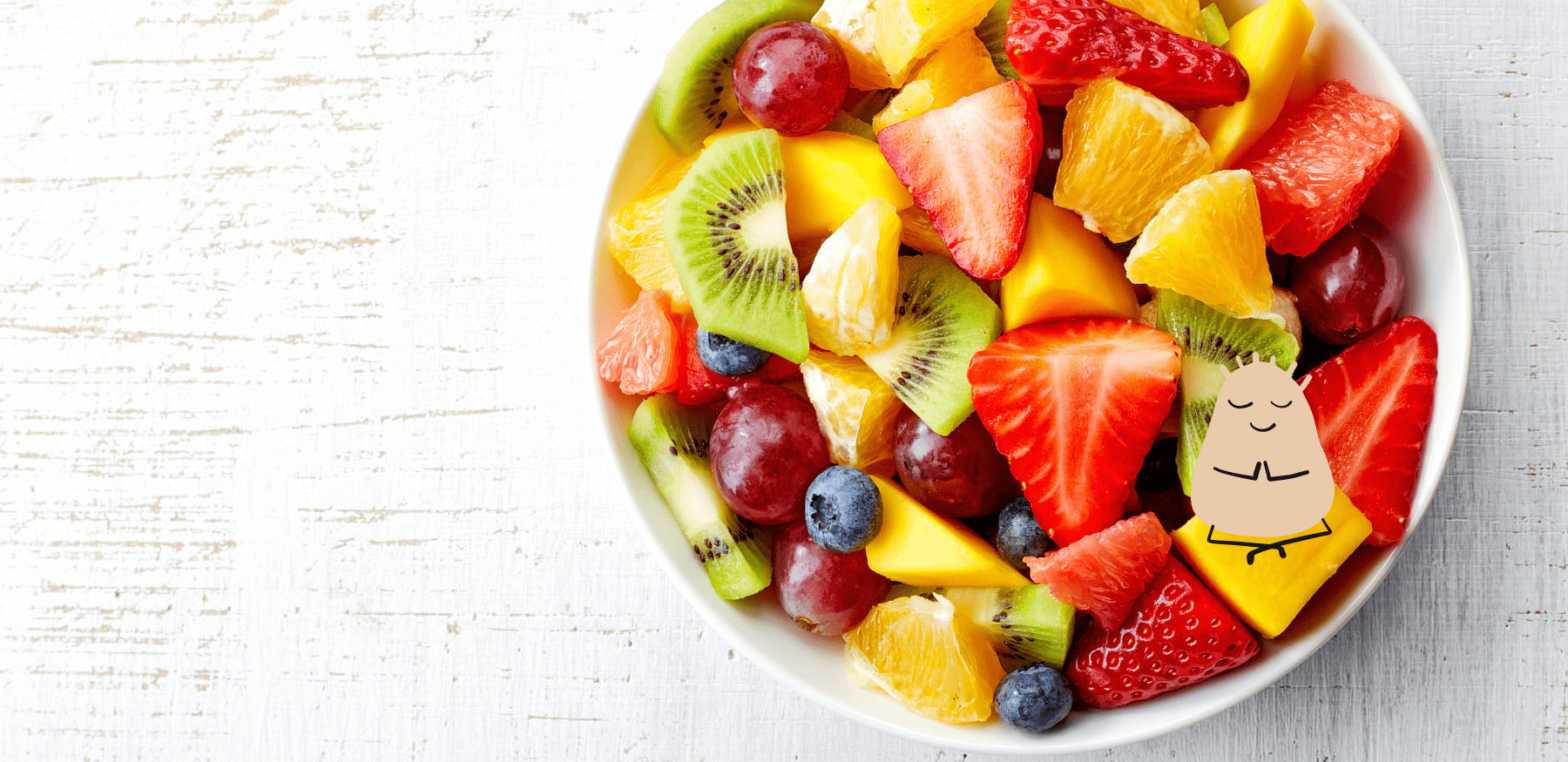 Obstschale mit Darmbakterien