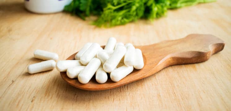 Kapseln Vitamin D.